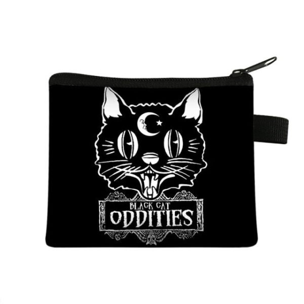 Witch / Voodoo / Wicca Coin Puse Women Wallet Witchcraft / Black Cat Boys Girls Coin Bag Wicca Collection