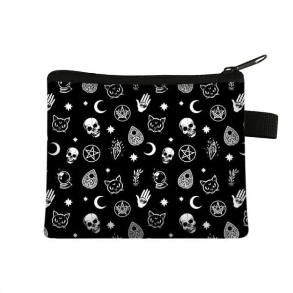 Witch / Voodoo / Wicca Coin Puse Women Wallet Witchcraft / Black Cat Boys Girls Coin Bag Wicca Collection