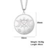 Goddess Necklace for Women Men Pentagram Moon Wicca Jewelry Magic Pendant Pentacle Witch Amule