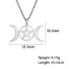 Goddess Necklace for Women Men Pentagram Moon Wicca Jewelry Magic Pendant Pentacle Witch Amule