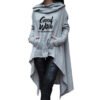 Magic set Letter Letters Print Hoodies For Women Long Irregular Sweatshirts Hoodies Kawaii Femmes Casual 2021 Printing Clothings Street
