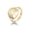Lucktune Tree of Life Ring for Women Men Stainless Steel Gold Color Viking Rings Fashion Valentine's Day Wicca Jewelry Gift