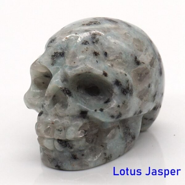 1.5" Skull Statue Natural Stones Carved Healing Crystals Ornament Reiki Witchcraft Supplies Gemstone Wicca Halloween Decorations