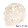 1.5" Skull Statue Natural Stones Carved Healing Crystals Ornament Reiki Witchcraft Supplies Gemstone Wicca Halloween Decorations