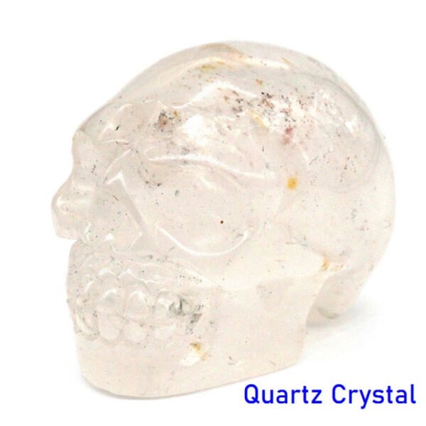 1.5" Skull Statue Natural Stones Carved Healing Crystals Ornament Reiki Witchcraft Supplies Gemstone Wicca Halloween Decorations
