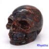 1.5" Skull Statue Natural Stones Carved Healing Crystals Ornament Reiki Witchcraft Supplies Gemstone Wicca Halloween Decorations