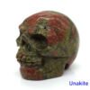 1.5" Skull Statue Natural Stones Carved Healing Crystals Ornament Reiki Witchcraft Supplies Gemstone Wicca Halloween Decorations