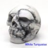 1.5" Skull Statue Natural Stones Carved Healing Crystals Ornament Reiki Witchcraft Supplies Gemstone Wicca Halloween Decorations