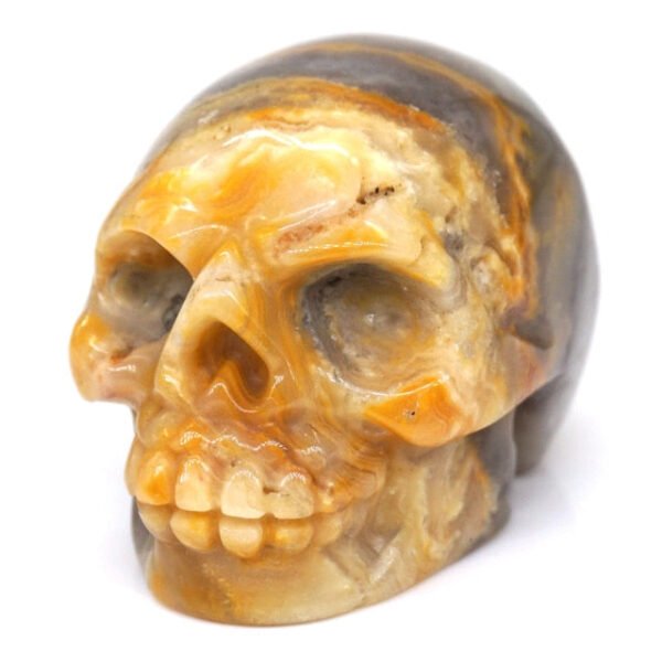 1.5" Skull Statue Natural Stones Carved Healing Crystals Ornament Reiki Witchcraft Supplies Gemstone Wicca Halloween Decorations