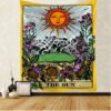 Tarot Card The Sun Tapestry Mandala Tapestry Hippie Macrame Tapestry Wall Hanging Boho Decor Witchcraft Tapestry
