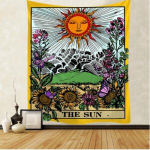 product-image-1833330386 Tarot Card The Sun Tapestry Mandala Tapestry Hippie Macrame Tapestry Wall Hanging Boho Decor Witchcraft Tapestry