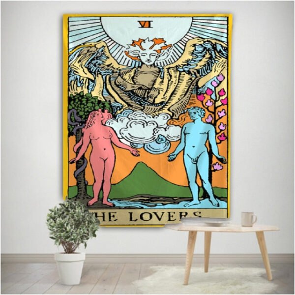 Tarot Card The Sun Tapestry Mandala Tapestry Hippie Macrame Tapestry Wall Hanging Boho Decor Witchcraft Tapestry