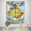 Tarot Card The Sun Tapestry Mandala Tapestry Hippie Macrame Tapestry Wall Hanging Boho Decor Witchcraft Tapestry