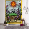 Tarot Card The Sun Tapestry Mandala Tapestry Hippie Macrame Tapestry Wall Hanging Boho Decor Witchcraft Tapestry