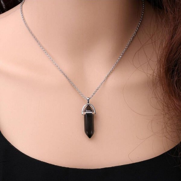 Fashion Pentagram Star Chakra Stones Pendant Necklace for Women Supernatural Vintage Jewelry Wicca Witchcraft Choker Goth  Satan