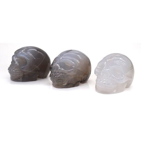1.5" Skull Statue Natural Stones Carved Healing Crystals Ornament Reiki Witchcraft Supplies Gemstone Wicca Halloween Decorations