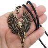 Egypt Cat Angel Wings Bastet Ethnic Cat Jewelry Male Necklace WICCA Pagan Talisman Egyptian Sphinx Wicca Collection