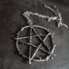 Gothic Pentagram Necklace Grunge Pentacle Wicca Punk Pentagram Statement Jewelry  Gift Punk