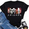 Friends Horror Oversized T Shirt Wicca Gothic Clothes Punk Cool T-shirts Halloween Edgy Graphic Tees Grunge Devil Rock Clothing