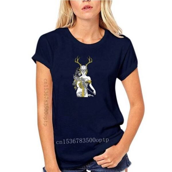 Design Witch T-Shirt - Village Witch Pagan Wicca Deer Skull T-Shirt Vintage Men Gift...