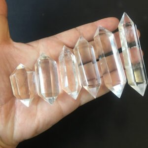 Magicun Crystal~quartz natural stone  white crystal wholesale white crystal double tip energy crystal stone ornaments 6cm 7cm 8cm 9cm