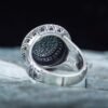 Ancient Egypt Eye of Horus Sterling Silver Ring with Cubic Zirconia