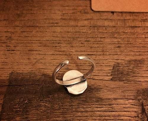 Ancient Rome Woman Sterling Silver Adjustable Ring US Size 5 - 8
