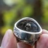 Freemason Skull Sterling Silver Ring with Square & Compass Symbol