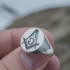 Freemason Square and Compass Sterling Silver Handcrafted Ring