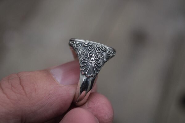 Freemason Square & Compass with Masonic Symbols Sterling Silver Ring