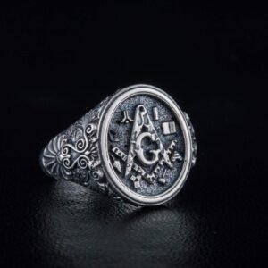 rings-freemason-square-compass-with-masonic-symbols-sterling-silver-ring-ancient-treasures-viking-norse-mythology-ancient-egypt-thor-odin-mjolnir-celtic-14382024982594 Freemason Square & Compass with Masonic Symbols Sterling Silver Ring