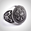 Rings Hand-Crafted Stainless Steel Viking Vegvisir Ring Ancient Treasures Ancientreasures Viking Odin Thor Mjolnir Celtic Ancient Egypt Norse Norse Mythology
