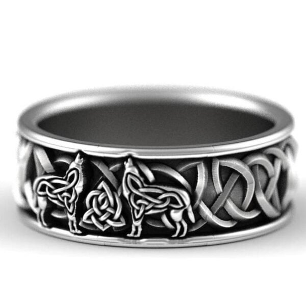 Rings Viking Geri & Freki Wolves Celtic Knot Ring Ancient Treasures Ancientreasures Viking Odin Thor Mjolnir Celtic Ancient Egypt Norse Norse Mythology