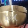 ritual bowl tarot Pentagram stainless steel Gold plating/ tableware ceremony noonDivination Astrological tool altar prop