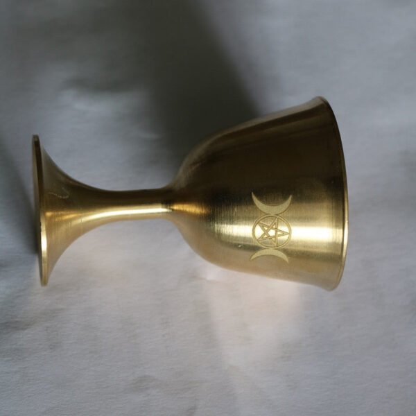 ritual cup tarot Pentagram altar goblet wicca Goldplate brass ceremony moon Divination Astrological tool altar prop board game Tarot &Divination