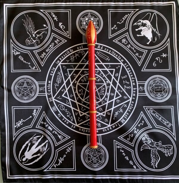 MagicunTarot Cloth~Magic Scepter of the Wand of Fire of the Golden Sunrise Golden Dawn
