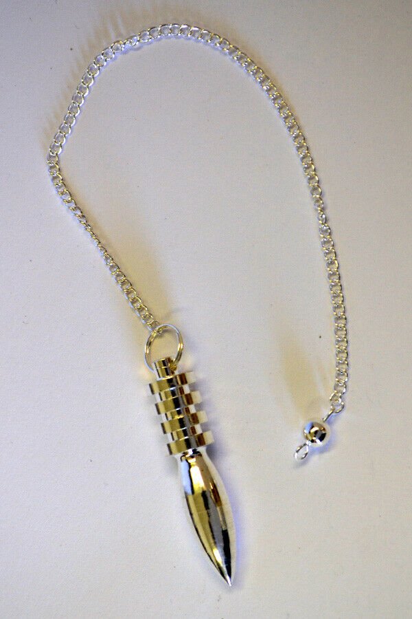Magicun Stone~Silver Finish Pendulum 1.8"L with Chain