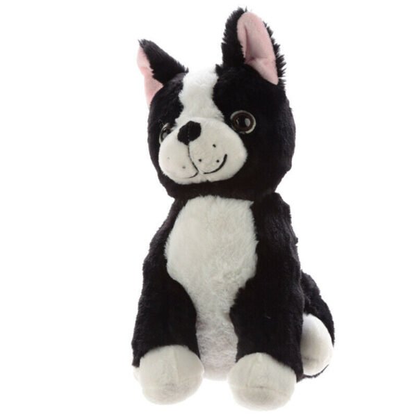 Home Decor~Cute Black and White Dog Plush Door Stop -Weighted Animal Shaped Filled Doorstop