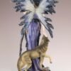 Fairy Collection~Purple Fairy With Wolf and Orb on Stick Figurine Statue 9.5" High Resin New