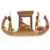Home Decor~Decorative Gold Egyptian Canopy Boat Figurine Art Sculpture Ornament Decor