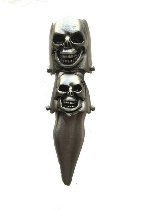 Claws - GRINNING SKULLS - Pewter Fashion Jewellery Finger Claw