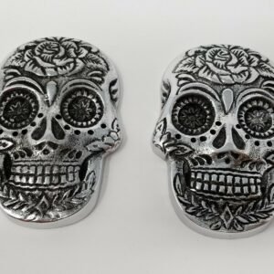 Home Fragrances ~Day of the Dead  Skull Design Stick Cone Incense Burner Ash Catcher 4" 2 pcs