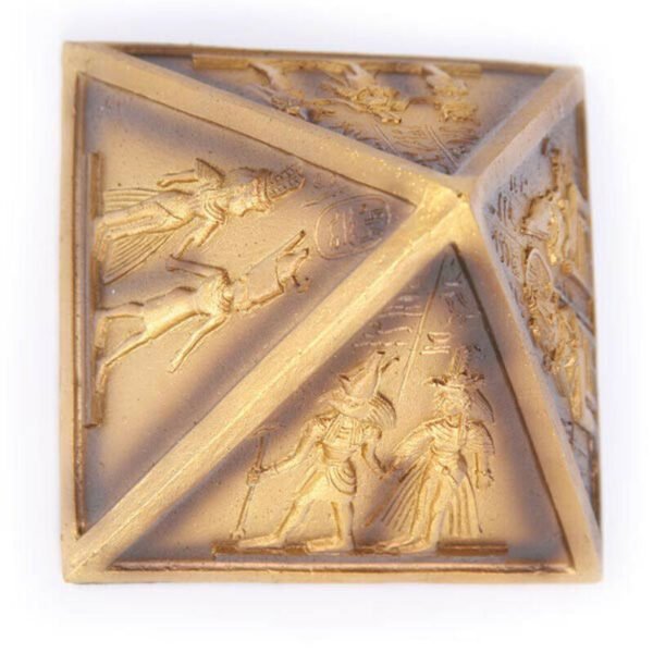 Home Decor~NEW Hieroglyphic Decorated Pyramid Egyptian Style Ornament 8 cm High Egypt