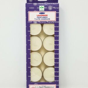 Home Fragrances ~Satya LAVENDER Scented T-Lite Candles (12/box) - NEW