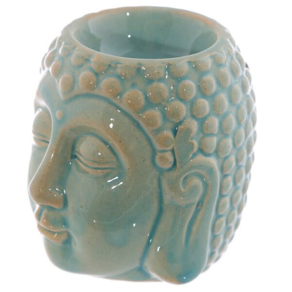 Home Fragrance~Ceramic Crackled Glaze Buddha Head Oil Wax Melt Burner Decoration Fragrance Home