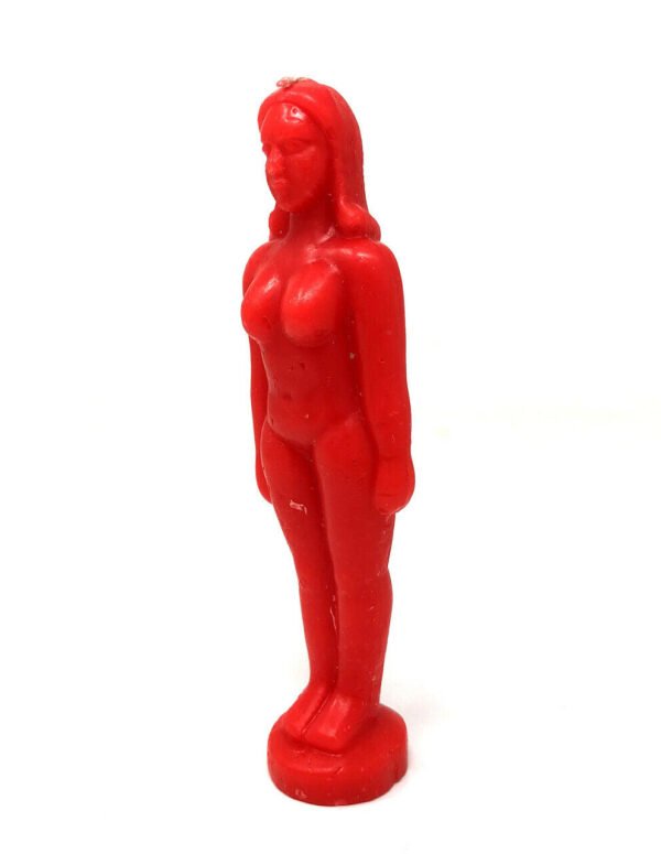 Magic Candle~Red Woman Female Image Candela De Mujer Figurine Spell Candle Wicca Hoodoo