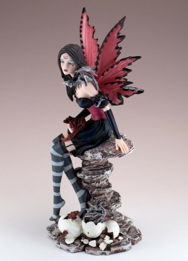 Fairy Collection~Red Fairy With Hatching Baby Dragons Figurine Statue 9.75" High Resin New In Box