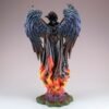 Fairy Collection~Grim Reaper Fairy Angel In Flames Holding Scythes Gothic Figurine Statue 10.25"H