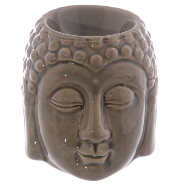 Home Fragrance~Ceramic Crackled Glaze Buddha Head Oil Wax Melt Burner Decoration Fragrance Home