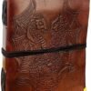 Home Decor~DOUBLE DRAGON Leather Journals Handmade Deckle Book Blank Notebook Bound Diary